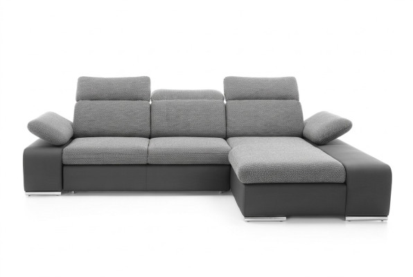 Design Ecksofa Couch Leder Multifunktion Wohnlandschaft Textil Polster