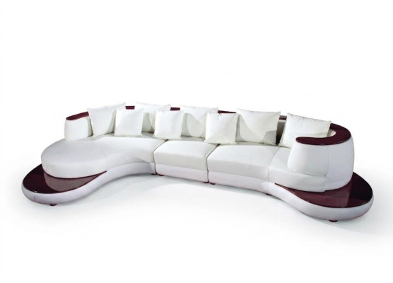 Rundsofa mit USB Sofa Couch Runde Polster Couchen Garnitur Ecksofa Sitz Rund Neu
