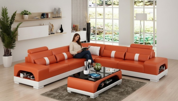 Moderne Eckgarnitur Ecksofa Eckcouch Wohnlandschaft L Form XXL Sofa mit USB Neu