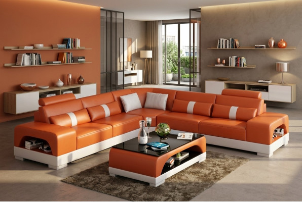 Moderne Eckgarnitur Ecksofa Eckcouch Wohnlandschaft L Form XXL Sofa mit USB Neu