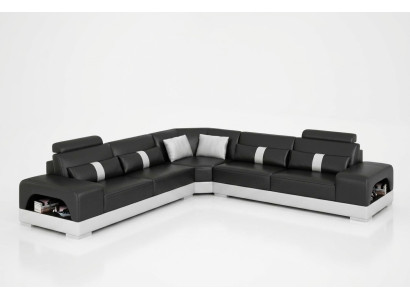 Designer Wohnlandschaft Ecksofa Sofa USB Big L Form XXL Sitz Garnitur Sandberg