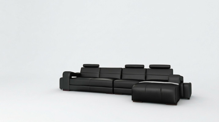 Ledersofa Ecksofa + USB Couch Design Wohnlandschaft Polster Garnitur Sofa L Form