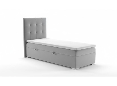 Luxus Boxspring Bett Hotel Betten Polster Funktion Bettkasten 90x200cm Grau Neu