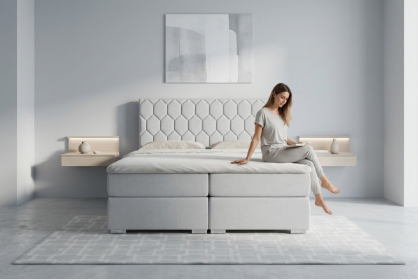 Boxspring Bett Hotel Design Samt Luxus Betten Polster Bettkasten Funktion Doppel