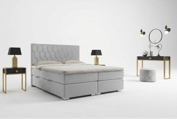 Boxspring Bett Hotel Design Samt Luxus Betten Polster Bettkasten Funktion Doppel