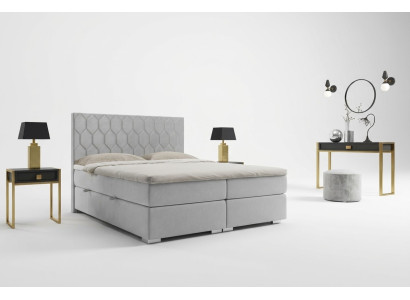 Boxspring Bett Hotel Design Samt Luxus Betten Polster Bettkasten Funktion Doppel