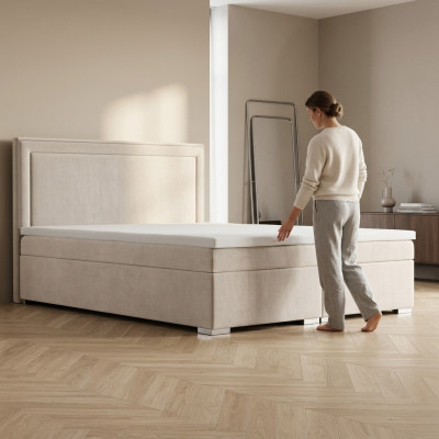 Boxspring Bett Hotel Doppel Luxus Betten Polster Bettkasten Funktion 180x200cm