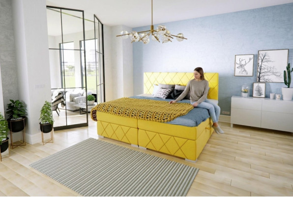 Bett Komplett Set Doppel Matratze Boxspring Topper Betten Funktion Kasten