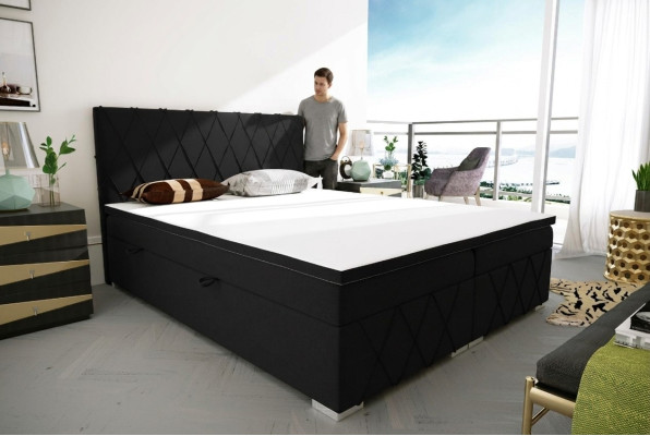 Boxspring Bett Hotel Doppel Luxus Betten Polster Bettkasten Funktion 180x200cm