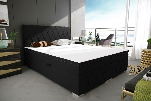 Boxspring Bett Hotel Doppel Luxus Betten Polster Bettkasten Funktion 180x200cm