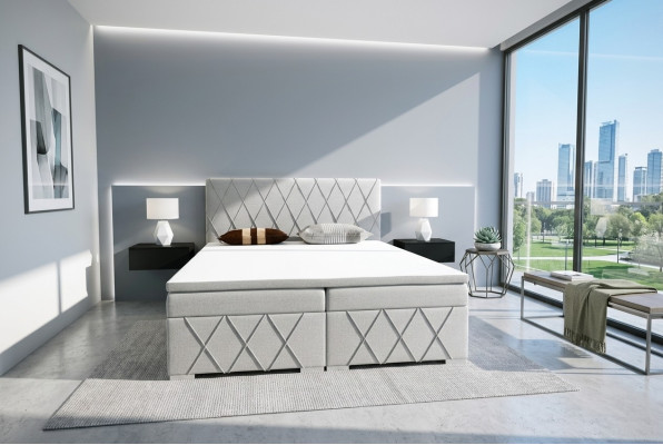 Boxspring Bett Hotel Doppel Bett Textil Luxus Betten Polster Bettkasten Funktion