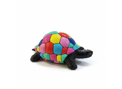 Schildkröte figur abstrakte figuren statuen moderne statue bunt bemalt neu 40cm