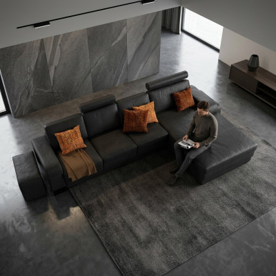 Exklusives Leder-Ecksofa Stilvolles Design für zeitlose Eleganz