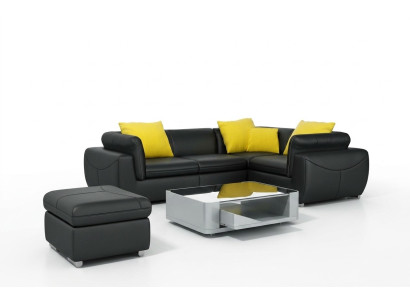 Ledersofa mit USB Wohnlandschaft Ecksofa Eck Garnitur Design Modern Sofa F3014C