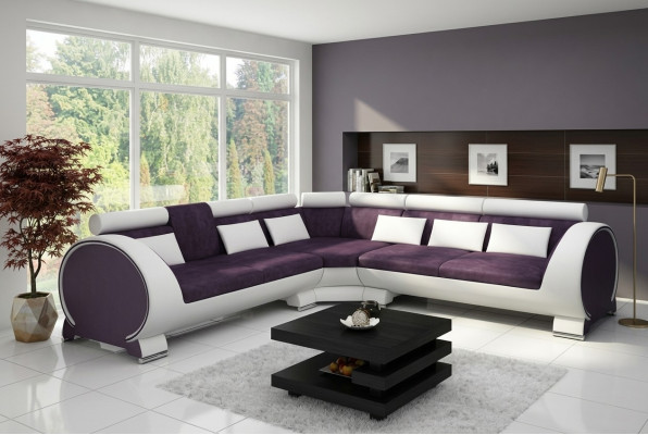 Ecksofa VIGO "LT01" Eckcouch Sofa USB Eckgarnitur Ledersofa Leder Textil Stoff