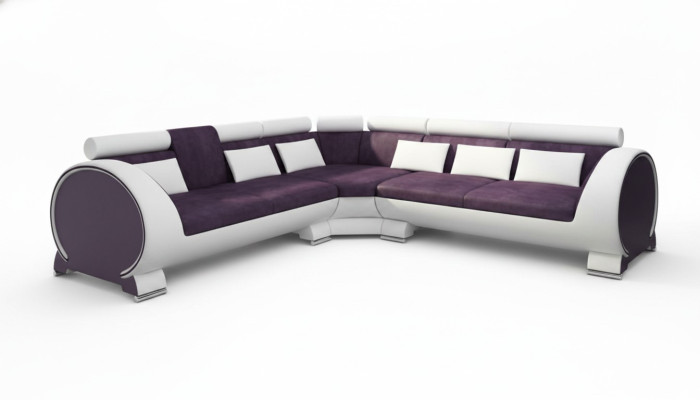 Ecksofa VIGO "LT01" Eckcouch Sofa USB Eckgarnitur Ledersofa Leder Textil Stoff