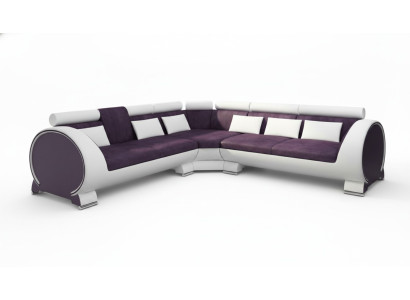 Ecksofa VIGO "LT01" Eckcouch Sofa USB Eckgarnitur Ledersofa Leder Textil Stoff