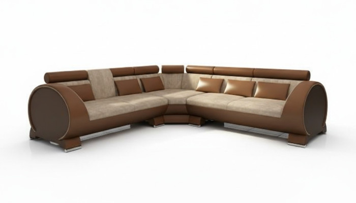 Ecksofa VIGO Sofa + USB Eckgarnitur Ledersofa Leder Textil Stoff LT01 Eckcouch