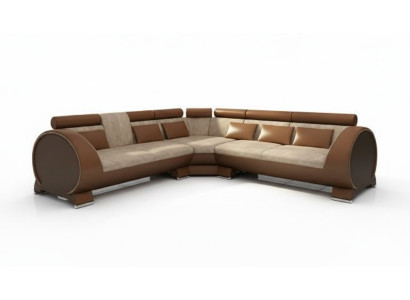 Ecksofa VIGO Sofa + USB Eckgarnitur Ledersofa Leder Textil Stoff LT01 Eckcouch