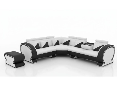 Designer Ecksofa +USB Sofa Polster Garnitur Lounge Sofas Couchen Wohnlandschaft