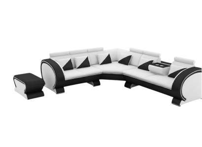 Designer Ecksofa Wohnlandschaft Sofa + USB Polster Garnitur Lounge Sofas Couchen