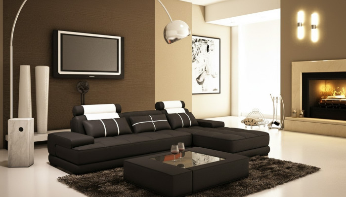Ledersofa Ecksofa Sofa + USB Polster Ecke Designer Sofas Couchen Neu Paris Weiß