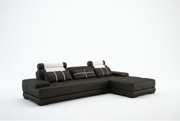 Ledersofa Ecksofa Sofa + USB Polster Ecke Designer Sofas Couchen Neu Paris Weiß