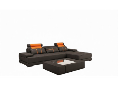 Ledersofa Ecksofa Sofa mit USB Polster Ecke Designer Sofas Couchen Neu Paris S/O