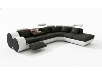 Ledersifa Sofa Ledercouch USB Garnitur XXL Wohnlandschaft Ecksofa Maßfertigung