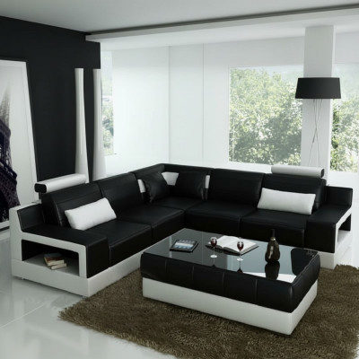 LEDERSOFA USB COUCH BETTFUNKTION GARNITUR WOHNLANDSCHAFT POLSTER Maßfertigung