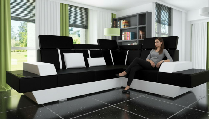 Maßfertigung Ledersofa USB Wohnlandschaft Polster Sofa Ecksofa Eckcouch Couch