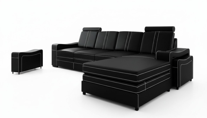 LEDERSOFA USB LEDERECKSOFA WOHNLANDSCHAFT ECKSOFA GARNITUR SOFA Maßanfertigung
