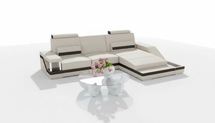 Ecksofa Wohnlandschaft Sofa USB Eck Garnitur Leder Textil Stoff Maßanfertigung