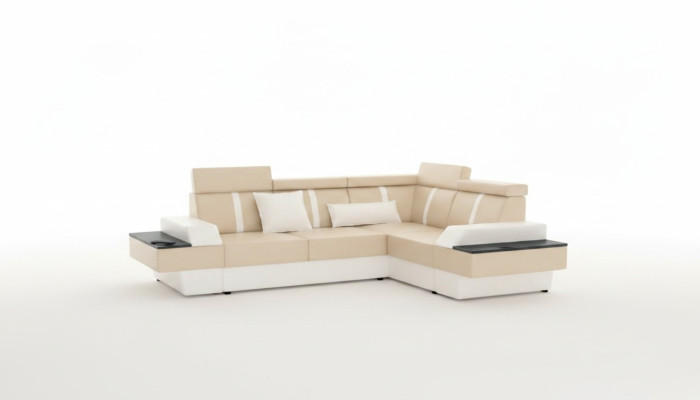 Designer Wohnlandschaft Eckcouch Neu Couch Sofa Polster Ledersofa + USB,Garnitur