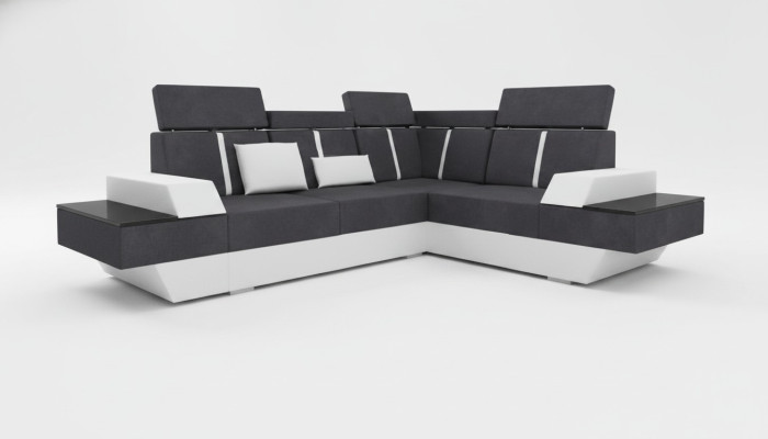 Design Ecksofa + USB Wohnlandschaft Sofa Ecksofa Stoff Leder Maßanfertigung Neu
