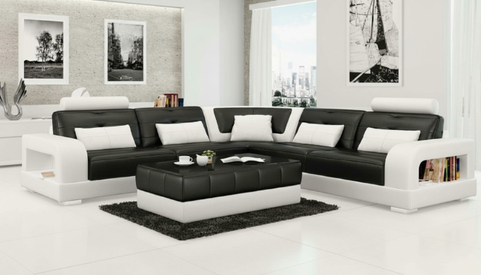 LEDERSOFA SOFA mit USB,ECKSOFA"H2209" SOFAGARNITUR DESIGNER COUCH Maßanfertigung