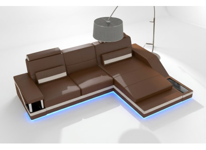 Ecksofa Wohnlandschaft Sofa +USB Eck Garnitur Leder Textil Stoff Maßanfertigung