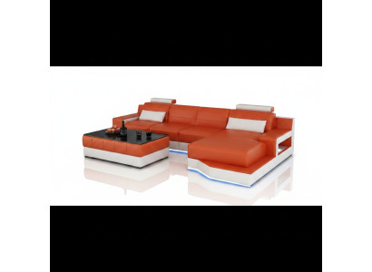 Ledersofa Sofa USB Wohnlandschaf Bettfunktion Neu Echsofa Neu Massanfertigung
