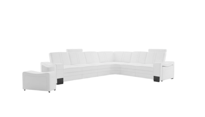 LEDERSOFA XXL WOHNLANDSCHAFT Massanfertigung LEDER ECKCOUCH GARNITUR mit USB