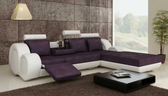 TEXTILSOFA STOFFSOFA WOHNLANDSCHAFT COUCHGARNITUR ECKSOFA Massfertigung USB