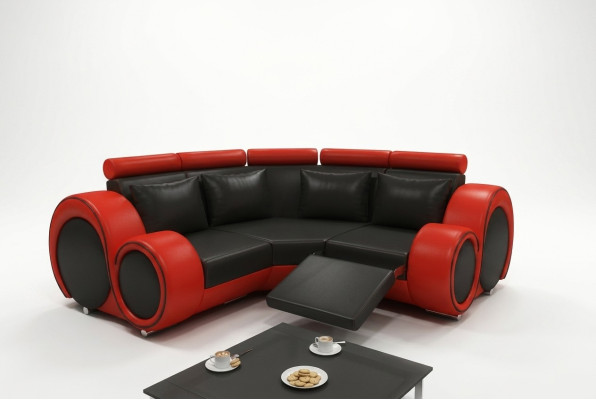 LEDERSOFA mit USB DESIGN ECKSOFA BERLIN SOFA GARNITUR POLSTER Massfertigung Neu