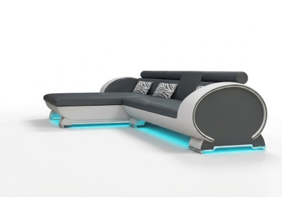 LEDERSOFA ECKSOFA SOFAGARNITUR DESIGNER COUCH BARFUNKTION SOFA mit USB POLSTER