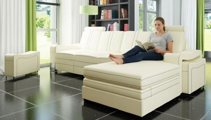 LEDERSOFA LEDERCOUCH LEDERECKSOFA WOHNLANDSCHAFT mit USB,NEU GARNITUR SOFA XXL