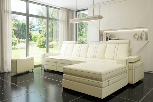LEDERSOFA LEDERCOUCH LEDERECKSOFA WOHNLANDSCHAFT mit USB,NEU GARNITUR SOFA XXL