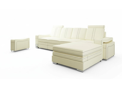 LEDERSOFA LEDERCOUCH LEDERECKSOFA WOHNLANDSCHAFT mit USB,NEU GARNITUR SOFA XXL
