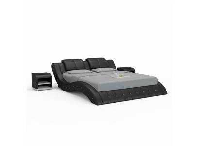Luxus Leder Bett mit USB Polster Betten Doppel Modernes Ehe 140/160/180 cm