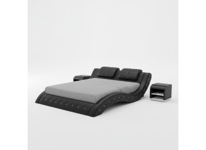 Luxus Leder Bett USB Design Polster Betten Doppel Modernes Ehe140/160/180 LB8824