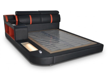 Design Luxus Bett Polster Ehe Hotel Betten mit USB Leder 140/160/180/200