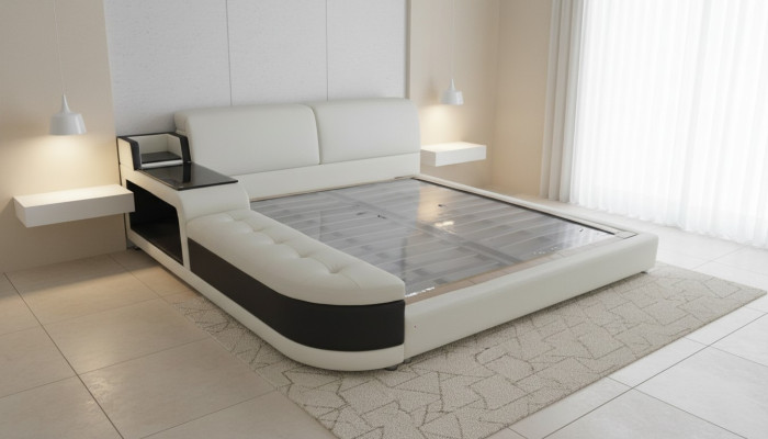 Designer Polsterbett für Schlafzimmer aus hochwertigen Materialien