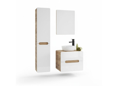 Design Badezimmer Möbel Bad Garnitur Schrank Waschbecken Beleuchtung